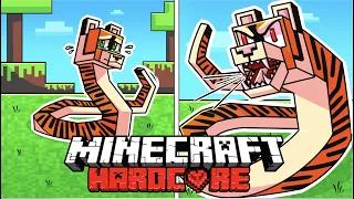 I Survived 1000 DAYS as a TIGER SNAKE in HARDCORE Minecraft! - Tiger Mobs Compilation