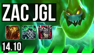 ZAC vs UDYR (JGL) | 8/1/21, Rank 3 Zac, 1300+ games, Dominating | EUW Grandmaster | 14.10