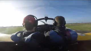 First aerobatics flight