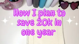HOW I PLAN TO SAVE 20K IN A YEAR| SAVING FOR A HOUSE DOWN PAYMENT| #budget #budgeting #savings #20k