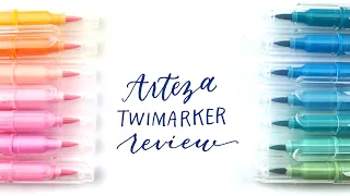 Arteza TwiMarker Review | Brush Pens for Hand Lettering