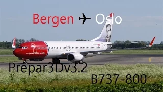 P3Dv3 Bergen ✈ Oslo [Rotación 1 - Vuelo 1] Virtual Norwegian
