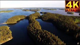 Punkaharju ilmasta FINLAND above   4K  Drone view