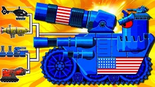 MONSTER TRAIN VS IMPERIAL TANK ! Mega battle of monsters | Arena Tank Cartoon