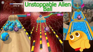 Going Balls -  Level 150 - 155 Gameplay  || Alien Ball  ||  Super SpeedRun