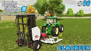 Harvesting sorghum, mulching fields, making & baling hay | Elmcreek | Farming simulator 22 | ep #06