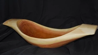 Bowl carving with hand tools (ASMR)