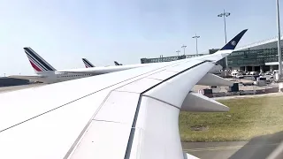 Air France A350 push and take off from Paris Charles De Gaulle