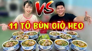 Siêu Kinh Điển Dương Doubar Đối Đầu Yến Hugo Ăn 11 Tô Bún Giò Heo Khổng Lồ 401 Nhận Thưởng Khủng