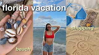 florida vacation week in my life vlog 2024: traveling, beach, shopping + mini haul!