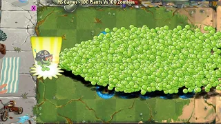 PvZ 2 Challenge - 100 Plants Level 1 Vs 100 New Zombie Catapult Zombies - Who will win?