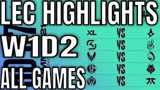 LEC Highlights ALL GAMES W1D2 Summer 2021