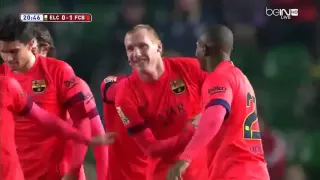 Jérémy Mathieu free kick vs Elche