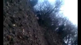 gas gas trial bike goes up cliff face