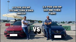 Mercedes CLA200 AMG+ 4MATIC 163 HP | Renault Megane 1.3 TCE 140 HP 7EDC Rolling Ve Performans Testi