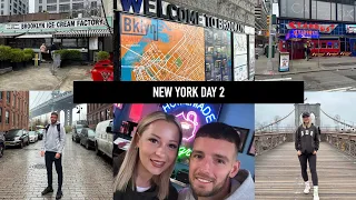 NEW YORK DAY 2 - ELLENS STARDUST DINER - BROOKLYN BRIDGE - DUMBO - WALL STREET - JOES PIZZA
