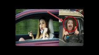 INSTANT KARMA FOR IDIOT WOMAN DRIVERS,