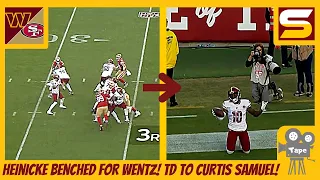 QB Heinicke BENCHED FOR CARSON WENTZ! Wentz Throws TD to Curtis Samuel on First Drive!