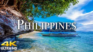 FLYING OVER PHILIPPINES (4K UHD) Amazing Beautiful Nature Scenery & Relaxing Music for Stress Relief