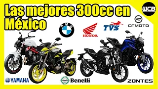 Las MEJORES MOTOCICLETAS de 300cc en México