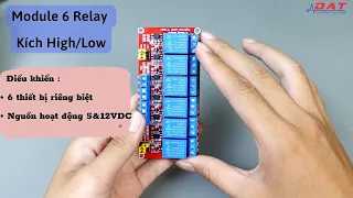 6 Relay Điều Khiển 6 Thiết Bị Với Module 6 Relay 5V 12V Kích High/Low | Điện tử DAT