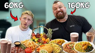 Gymnast tries to Eat 'Eddie Hall's' Boxing/Strongman Diet!