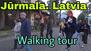 WALKING TOUR Jurmala LATVIA/ Jomas STREET/ ВЕЧЕРНИЙ ПРОМЕНАД в Юрмале