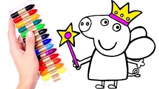 How to draw Peppa easy way for kids Toddler
