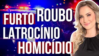 FURTO X ROUBO X LATROCÍNIO X HOMICÍDIO - Qual a diferença entre esses crimes? | Direito Penal