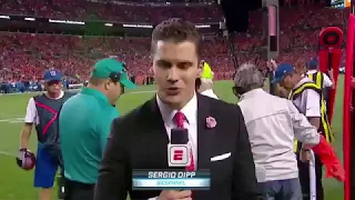 Sergio Dipp Disastrous Sideline Report On Monday Night Football