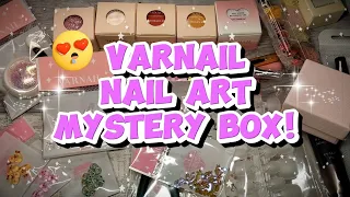 NAIL ART MYSTERY BOX FROM VARNAIL!! JAM PACKED WITH FUN STUFF!! MONTHLY SUB BOX