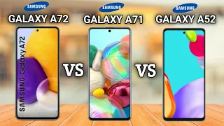 SAMSUNG Galaxy A72 VS SAMSUNG Galaxy A71 VS SAMSUNG Galaxy A52