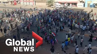 Sudan protests: Demonstrators face tear gas to oppose military coup