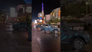 The all-new Electric G-Wagon dancing on the Las Vegas Strip demonstrating the G-Turn 🤯