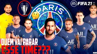 FIFA 21 SIMULANDO - QUEM VAI PARAR ESSE SUPER PSG, COM NEYMAR, MESSI, MBAPPÉ e RAMOS?