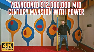 The WILDEST Abandoned Mansion Ever!! $12,000,000 Mid Century Mansion | 4K Abandoned Video