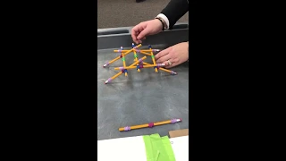 She built the da Vinci bridge in 1 minute!