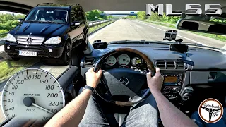 2002 Mercedes ML55 AMG (347 KM) | V-max, 0-100, 100-200 km/h. Prezentacja i próba autostradowa. | 4K