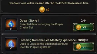 Clash of Kings : Ocean Stone Rewards in Shadow Field + Unstable store Update👍