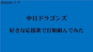 【バンブラP】ドラゴンズの好きな応援歌で打順組んでみた