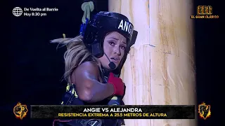 Angie Arizaga lloró desconsoladamente en pleno reto extremo de altura