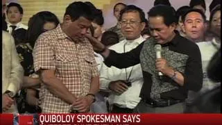 Quiboloy spokesman says Duterte camp shut them out