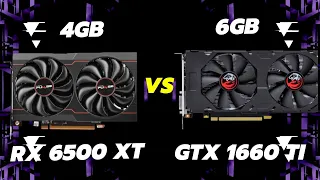 RX 6500XT VS GTX 1660 TI TESTES EM VARIOS GAMES