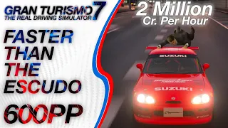 FASTEST 600pp Car NO EXPLOITS - Gran Turismo 7 2m Credits per Hour Cappuccino Swap (GT7 Money Grind)