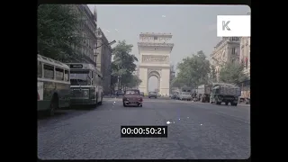 1960s Paris Driving POV, Rue de Rivoli and Avenue Kleber, 35mm