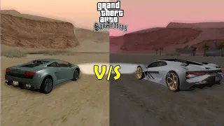 Lamborghini Gallardo vs Lamborghini Terzo | Speed Test | GTA San Andreas