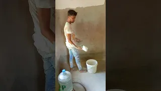 Wall plaster apply 1st code putty paint.. putty work #shorts #viral #short #painting #puttywork