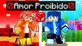 AMOR proibido da GAROTA FOGO e um MENINO ÁGUA no Minecraft ◂Miika▸