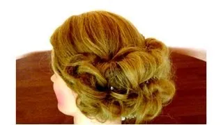 Свадебная прическа.Прическа на вечер и выпускной.Wedding prom hairstyle