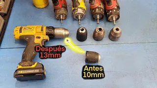 Several ways to change a chuck or drill chuck from 3/8 to 1/2 " @todoinventostv #132